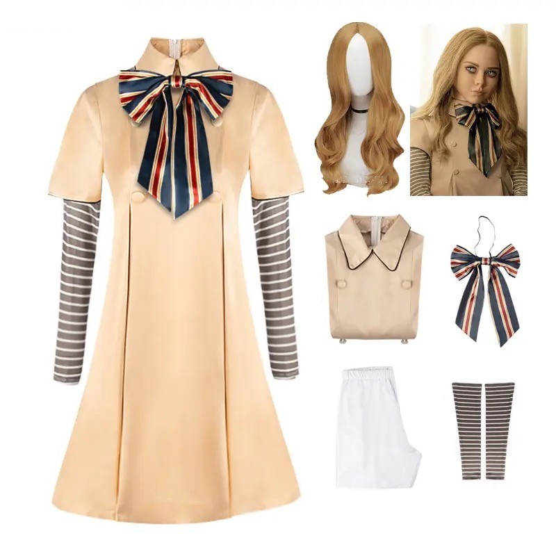Line Follower Robot - Megan cosplay vestido para crianças meninas