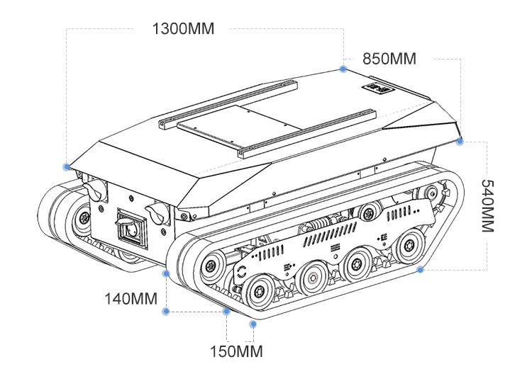 Chassi de Caminhão Dumper com  - Tracked Robot Chassis avaliação e preço
