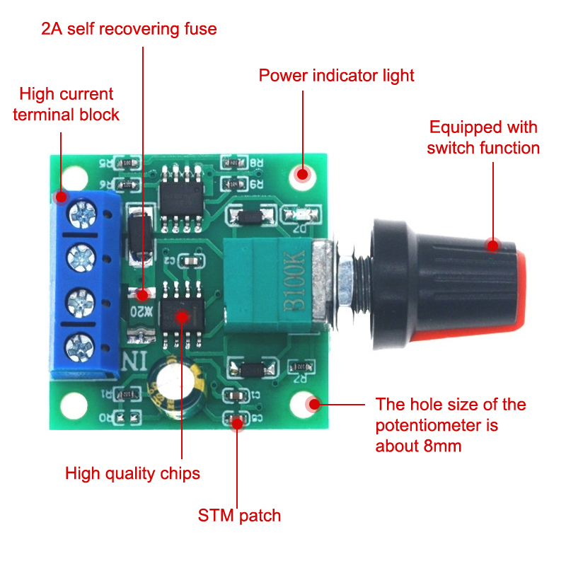 1 Peça Controlador de Velocida - Dc Motor 12V avaliação e preço