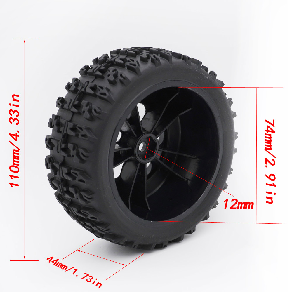 Ysido 4 peças 110mm 1/10 pneus - Omni Wheel avaliação e preço