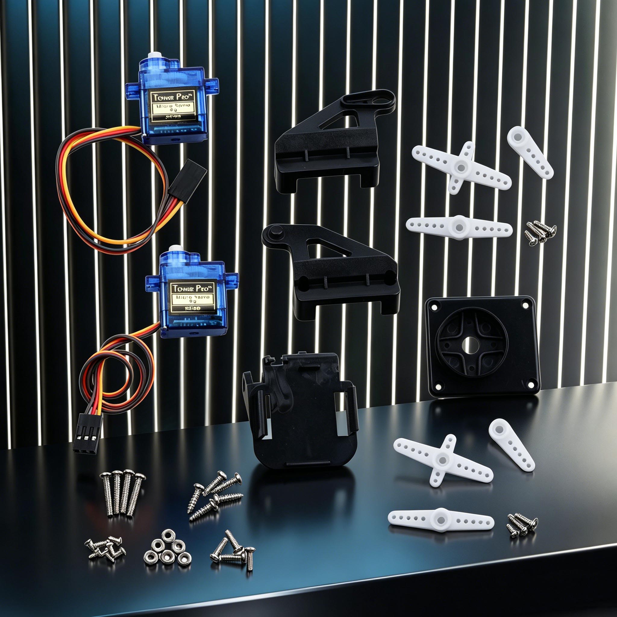 2 eixos servo cardan suporte f - Pan Tilt Bracket avaliação e preço
