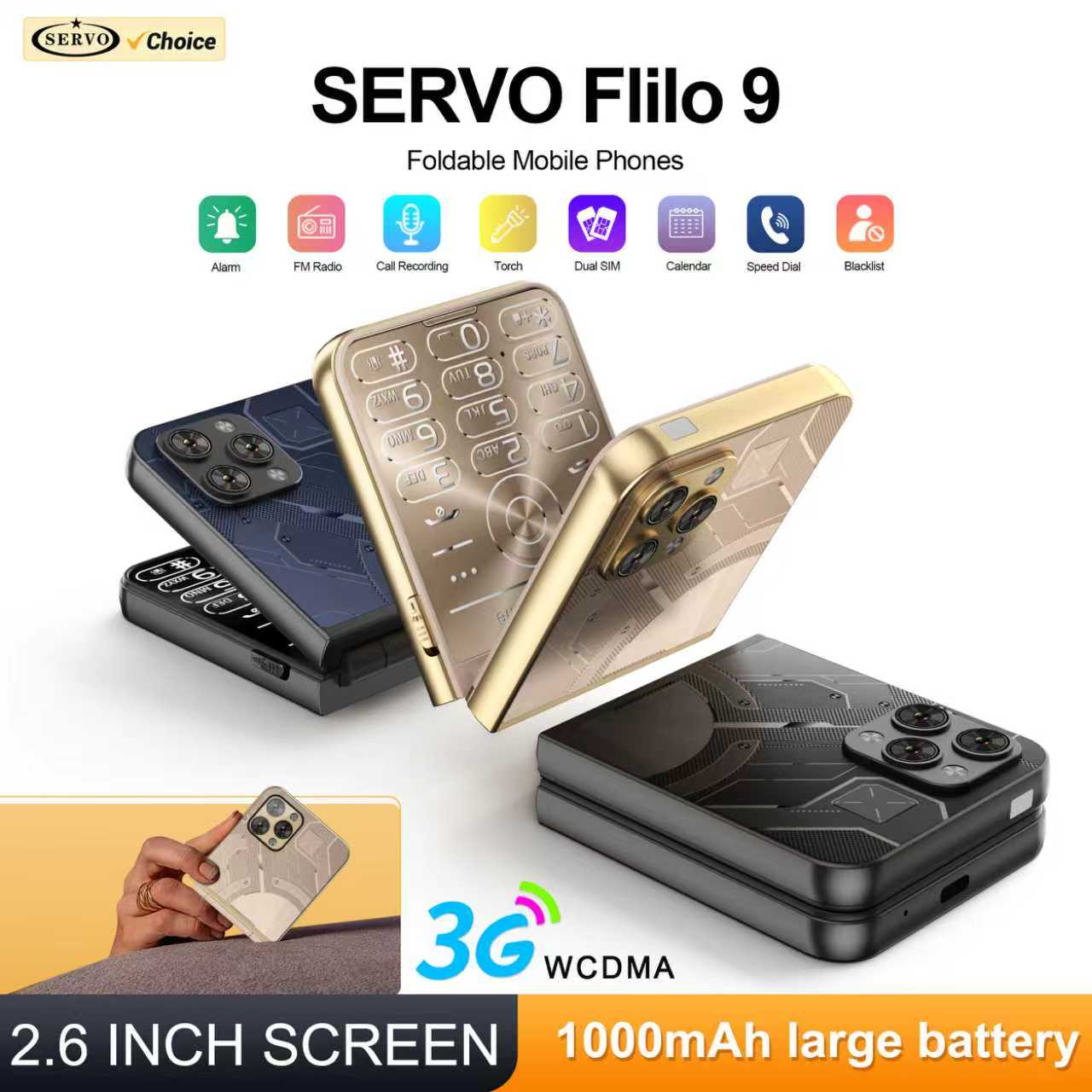 Servo flilo9 dobrável telefone - Servo Pan Tilt avaliação e preço